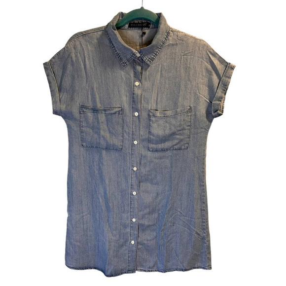 Zilcremo Dresses & Skirts - Zilcremo, Chambay Blue Shirt Dress, Mini, Soft Cotton, M